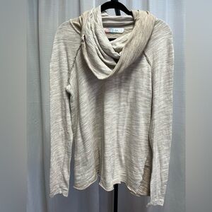 Free People Beach One Body Tan Cotton Cocoon Cowl Pullover | size xsmall/small